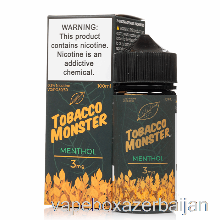 E-Juice Vape Menthol - Tobacco Monster - 100mL 18mg